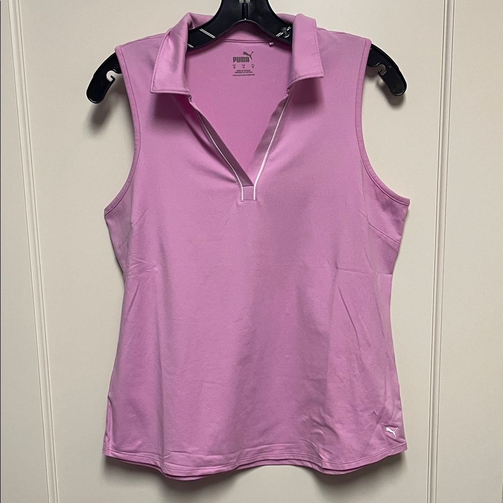 Puma Women's Light Pink Sleeveless Polo